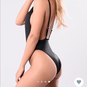 Swim - NWT! Deep V One Piece Black Swimsuit Swim - NWT! Deep V One Piece Black Swimsuit